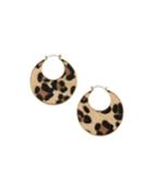 Leopard-print Hoop Earrings