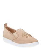 Cyra Embellished Suede Slip-on