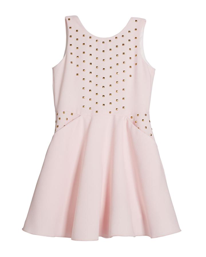 Rylee Studded Knit Pocket Swing Dress,