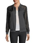 Illusion-sleeve Bomber Jacket