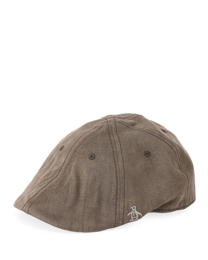 Men's Washed Denim Driving Cap