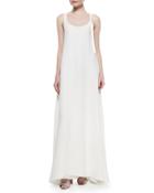 Tassel-detailed Racerback Gown, Ivory