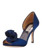 Thora Satin Rosette D'orsay Pump, Navy