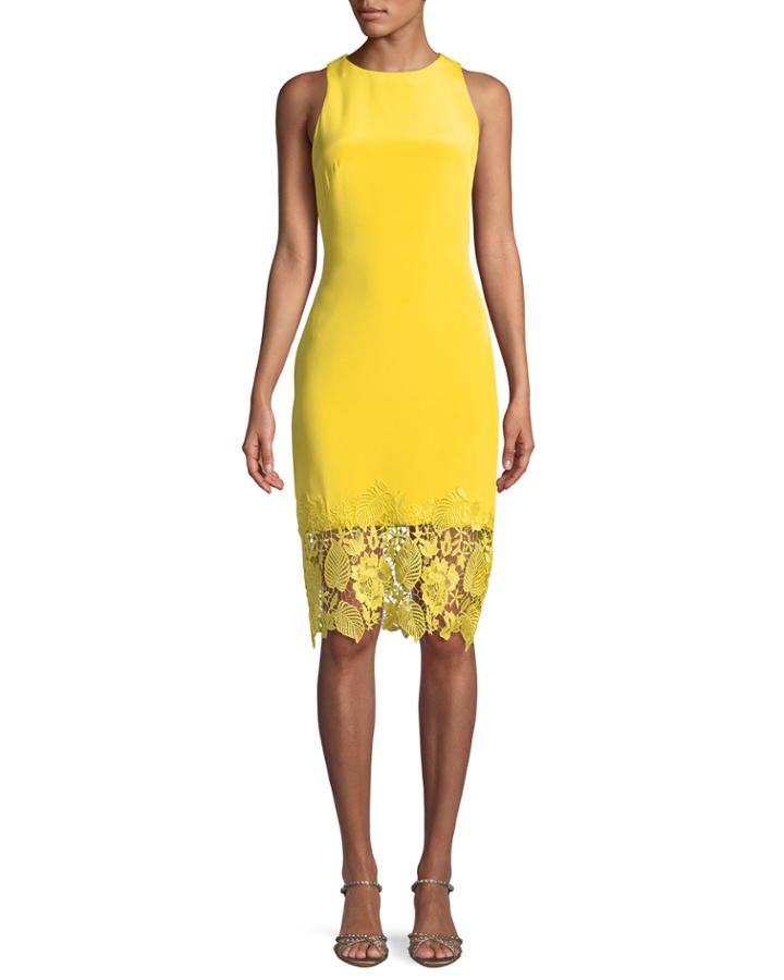 Sleeveless Sheath Cocktail Dress W/