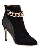 Philippa Mixed Leather Chain Booties