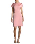 Satin Embellished-collar A-line Cocktail Dress
