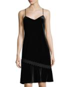 Lace-trim Velvet