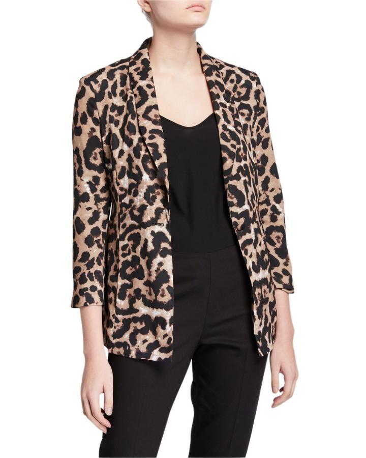 The Fierce Leopard One-button 3/4-sleeve Jacket