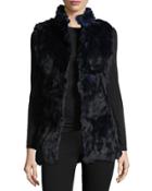 Multicolor Rabbit Fur Vest