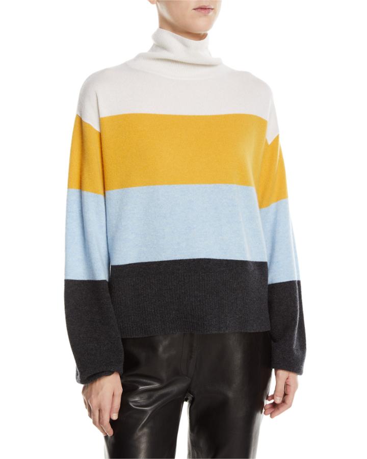 Faber Cashmere Turtleneck Colorblock