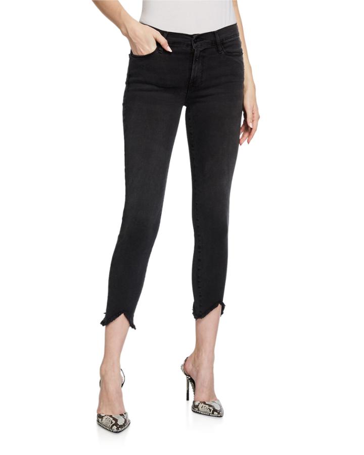 Le Skinny De Jeanne Mid-rise Jeans W/ Triangle Hem