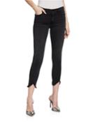 Le Skinny De Jeanne Mid-rise Jeans W/ Triangle Hem