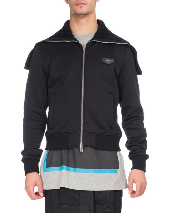 Funnel-neck Zip-front