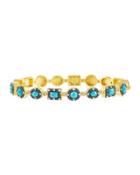 Harlequin Turquoise Hinged Bangle