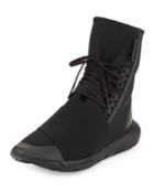 Qasa Men's High-top Sneakers Boot, Black