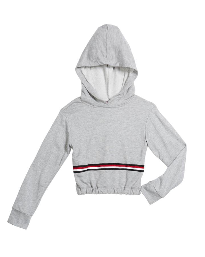 Girl's Taping Trim Hoodie W/ Elasticized Hem,
