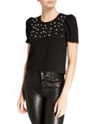 Puff Sleeve Pearl Top