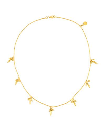 24k Delicate Cluster Station Necklace