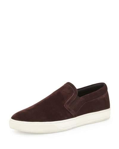 Barron Suede Slip-on Sneaker, Dark Red