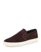 Barron Suede Slip-on Sneaker, Dark Red