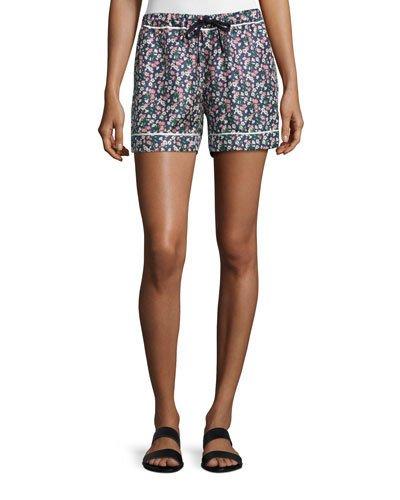 Floral Silk Satin Bermuda