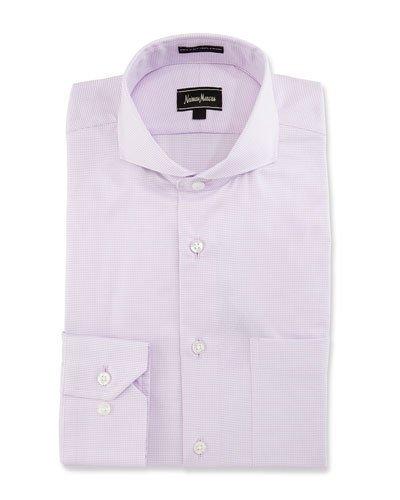 Classic-fit Regular-finish Mini-check Dress