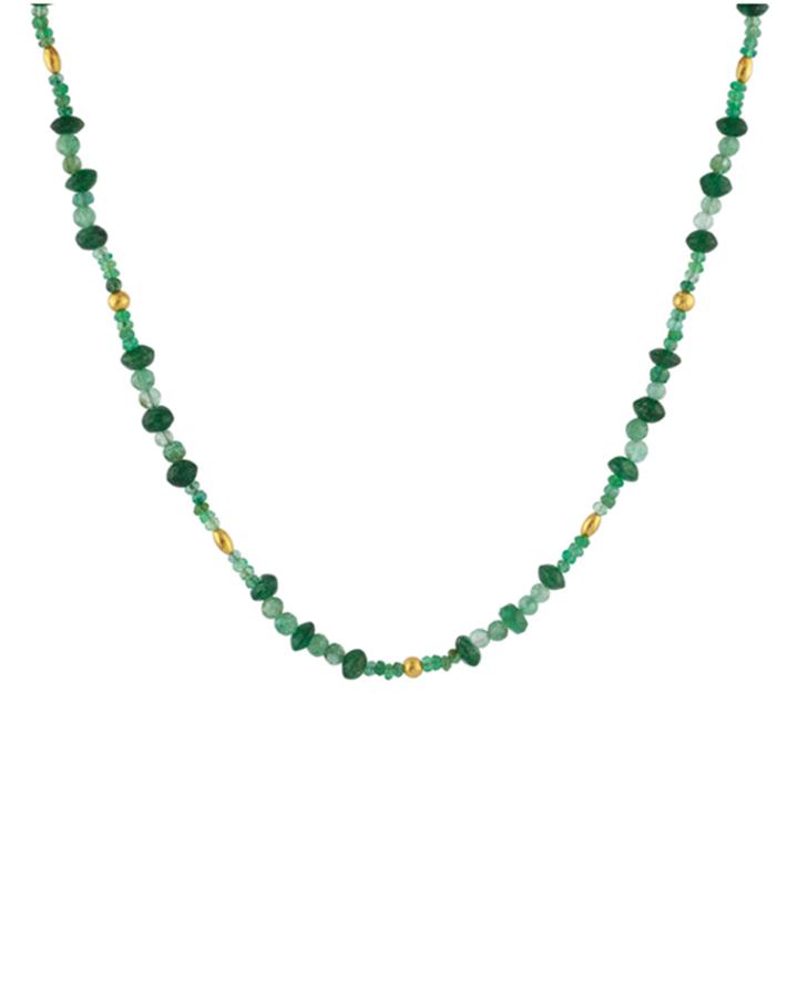 Single-strand Emerald Bead Necklace