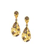 Roberto Coin 18k Black Diamond Mauresque Drop Earrings, Women's