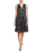 Susila Floral-print Sleeveless Tiered Dress W/