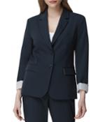 Two-button Striped Roll-cuffed Jacket