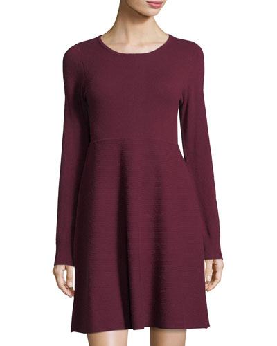 Cashmere Long-sleeve Dress