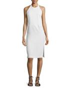 Pawla Racerback Sheath Dress, Ecru