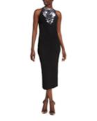 Sleeveless Broken Mirror-embellished Cocktail Dress