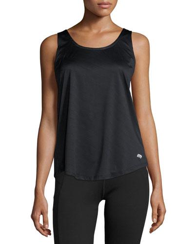 Revved Up Drape-back Tank, Black