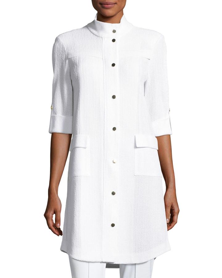 Stand-collar Utility Jacket W/ Gold