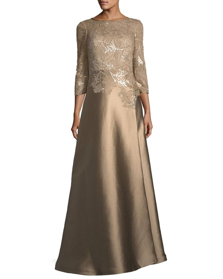 Gazaar Floral Lace Three-quarter