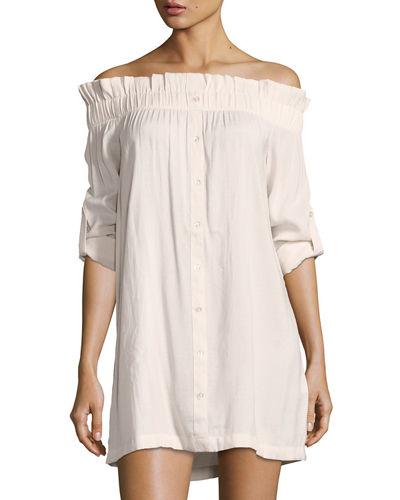 Business Casual Off-the-shoulder Mini