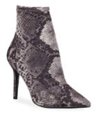 Venus Stretch Snake-print Ankle Booties