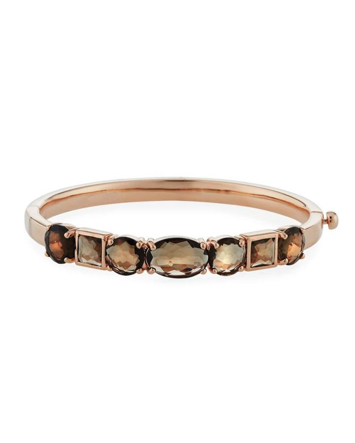 Rose 7-stone Hinged Bangle,