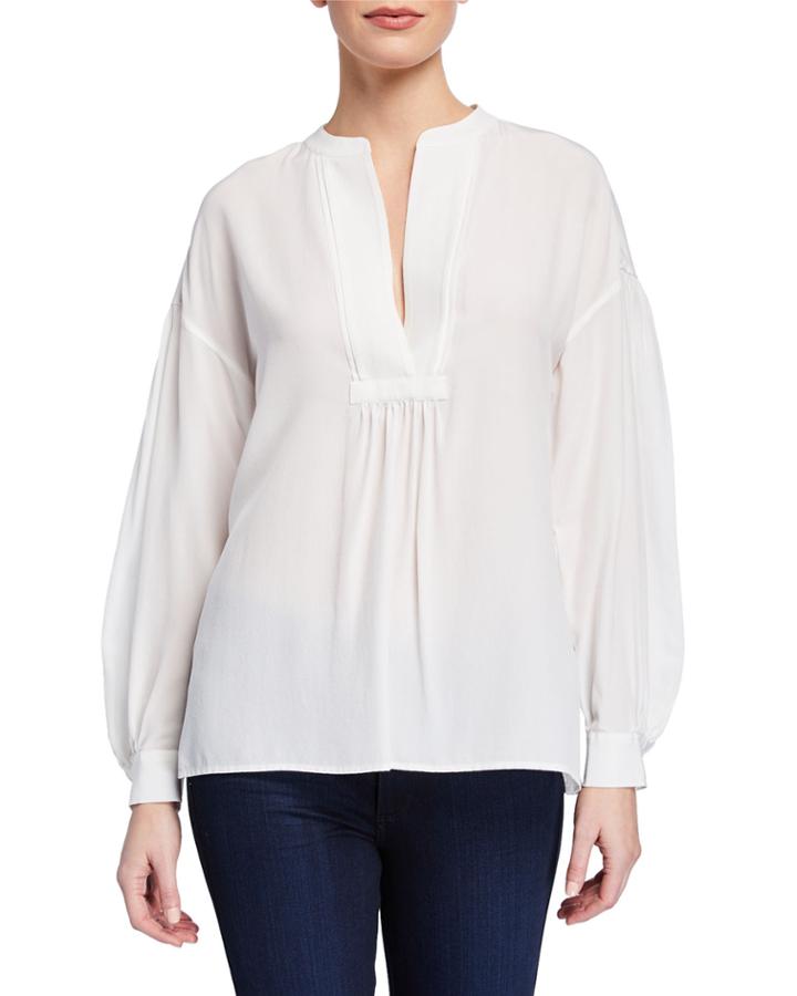 Shirred Drop-shoulder