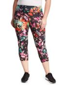 Splash Palm Smooth Capri Leggings,