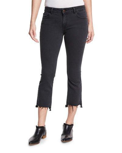 Lara Instasculpt Cropped Flare-leg Jeans, Dusk