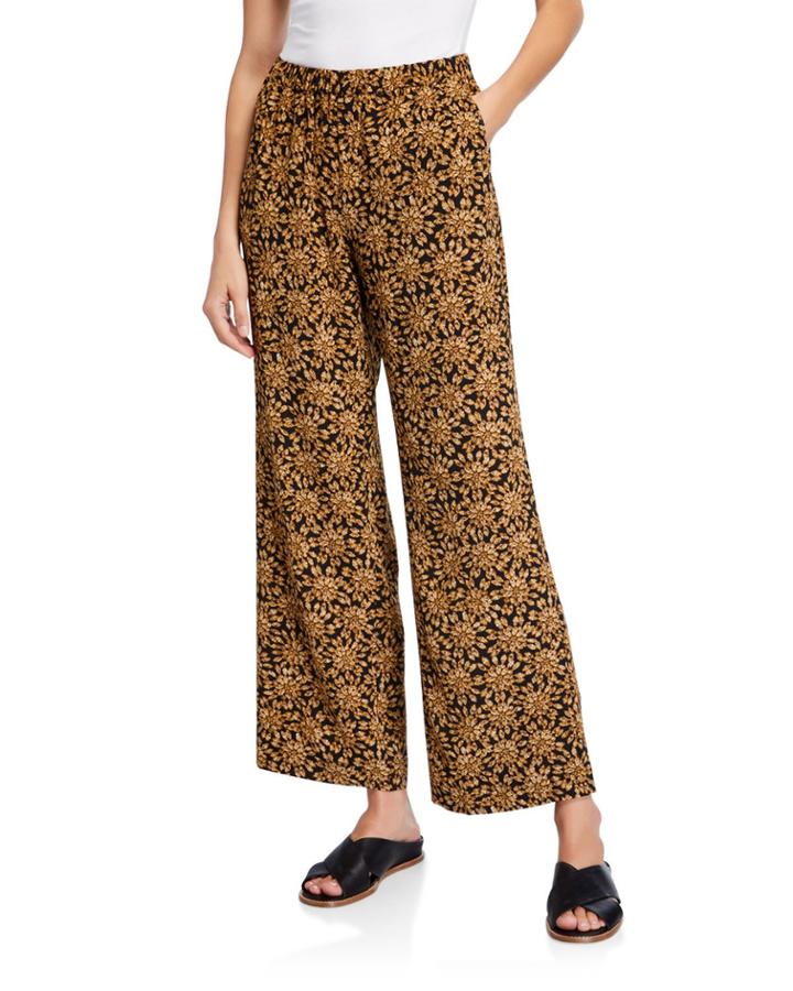 Printed Wide Leg Pajama Pants