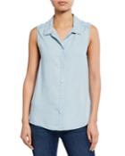 Chambray High-low Button Front
