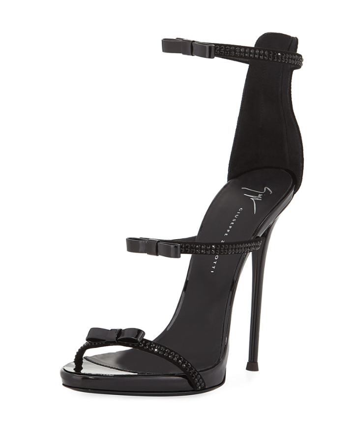 Crystal Strappy Bow Heeled