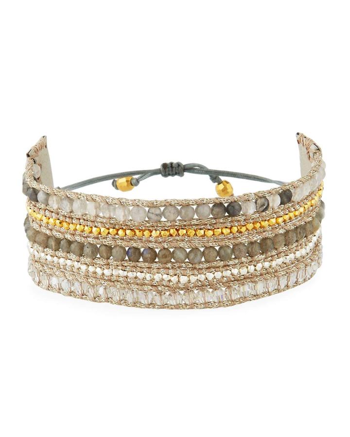 Beaded Multi-row Cuff Bracelet