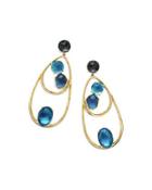 18k Rock Candy Double-wire Mixed-set Earrings In