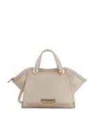Jumbo Leather Grommet Satchel Bag, Dune