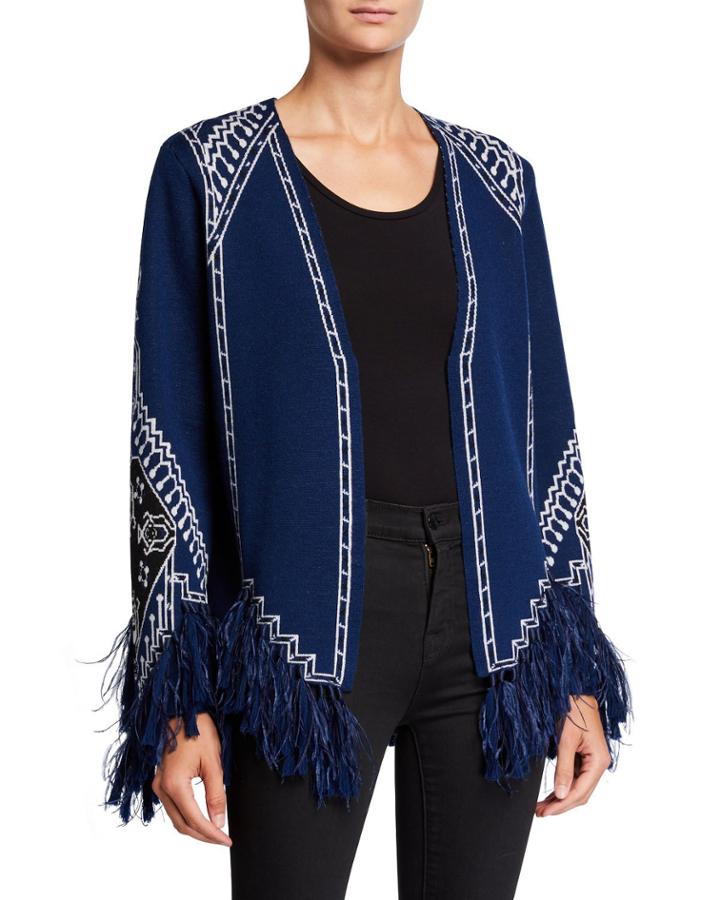 Martha Wool Sweater With Feathers