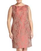 Lafayette 148 New York Sleeveless Sheath Dress, Rosebud, Women's, Size: 24w, Rosebud